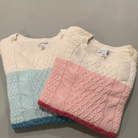 croft & barrow Sweaters - Croft & Barrow set of 2 Cable Knit Sweater’s